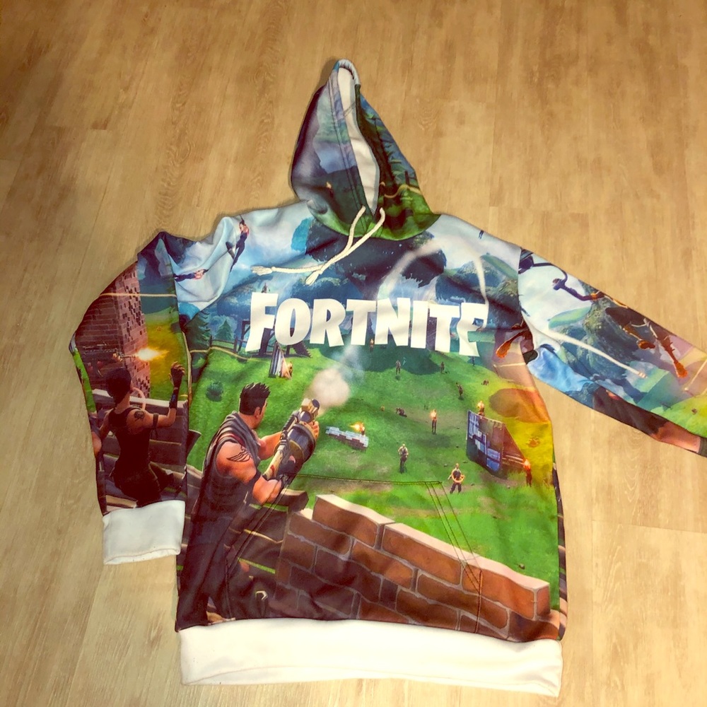 Fortnite hoodie sweatshirt gamer wear kids large